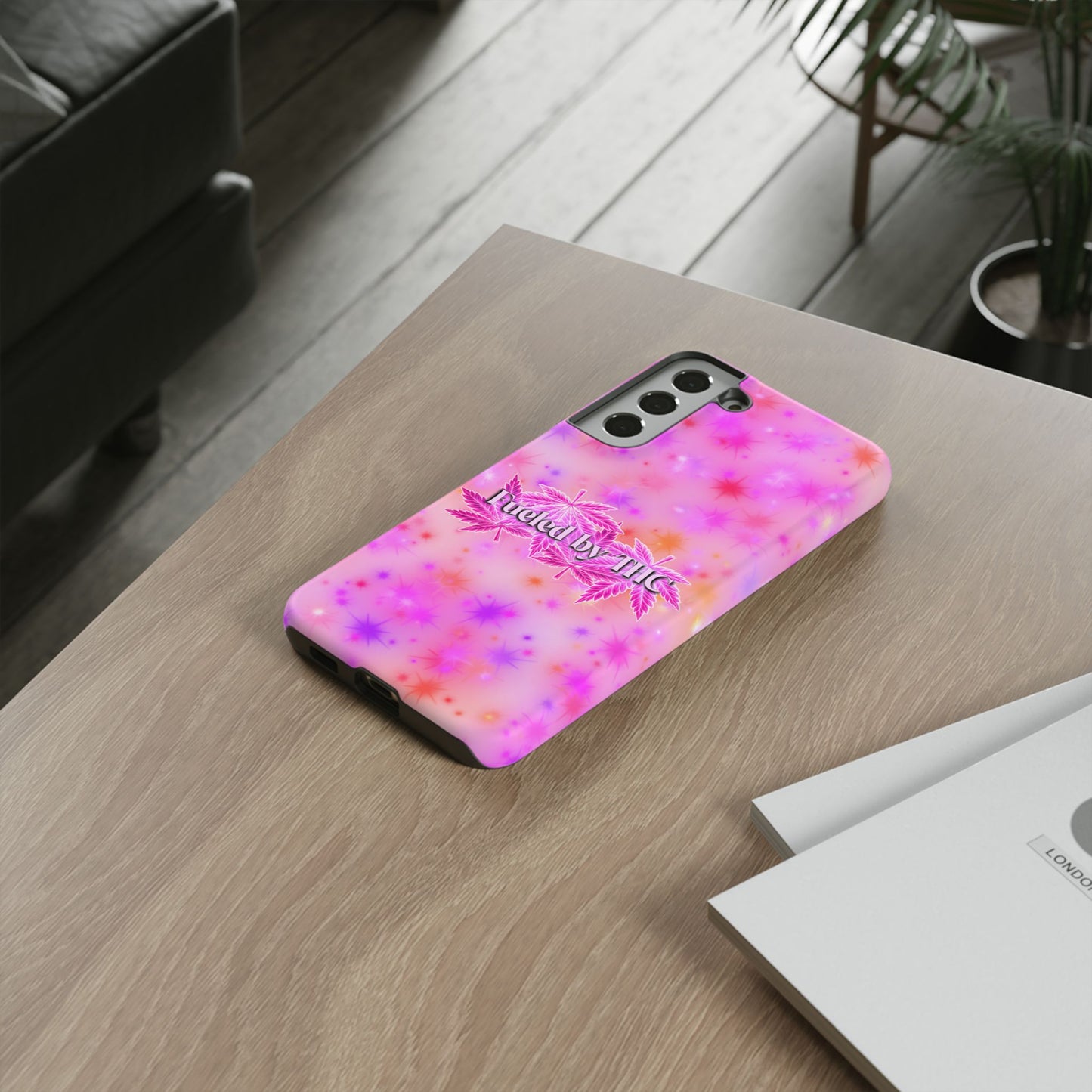 Tough Case — "Fueled by THC" Pink Tie-Dye Phone Cover