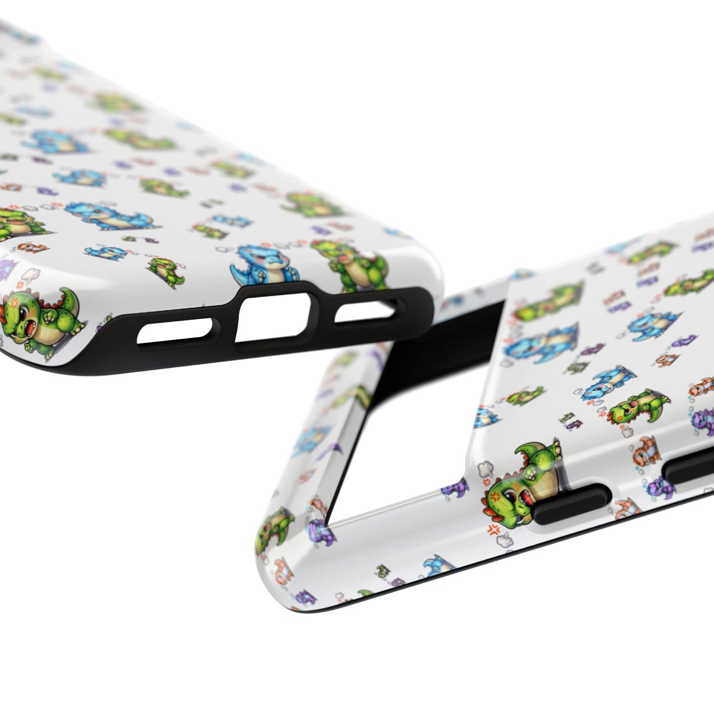Cute Dino Pattern Phone Case — Playful Cartoon Dinosaur Tough Phone Cover