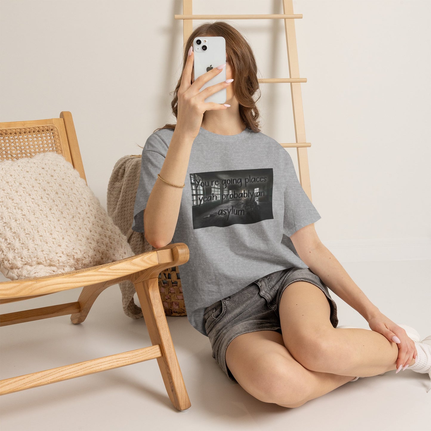 Dark Asylum Photo Tee — "You're Going Places, Yeah Probably the Asylum"