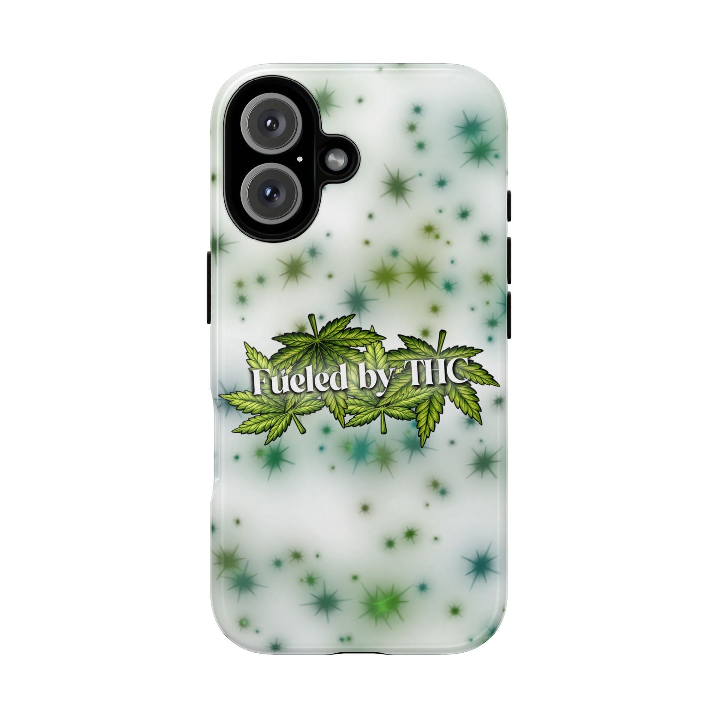 Phone Case — “Fueled by THC” Green Leaf Design