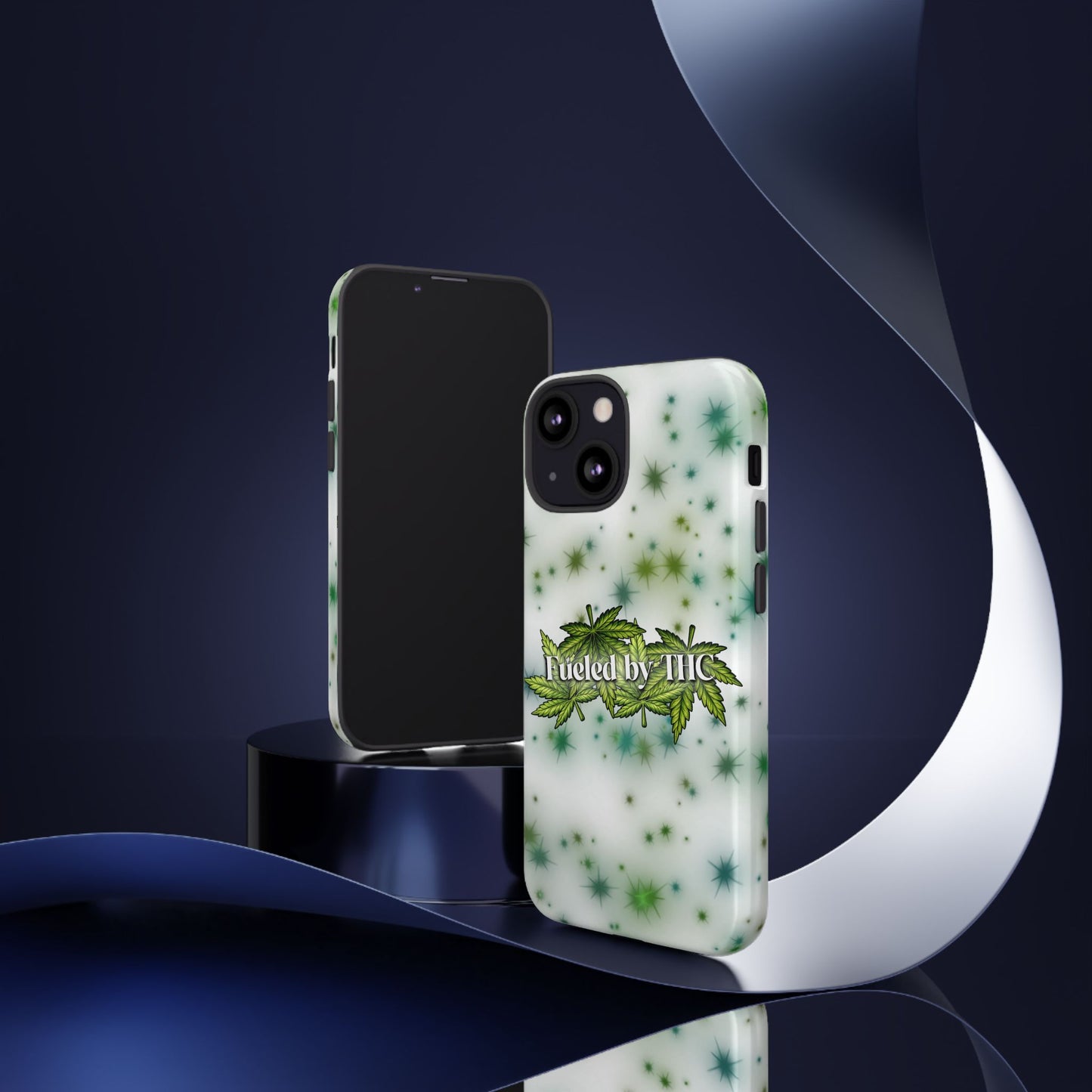 Phone Case — “Fueled by THC” Green Leaf Design