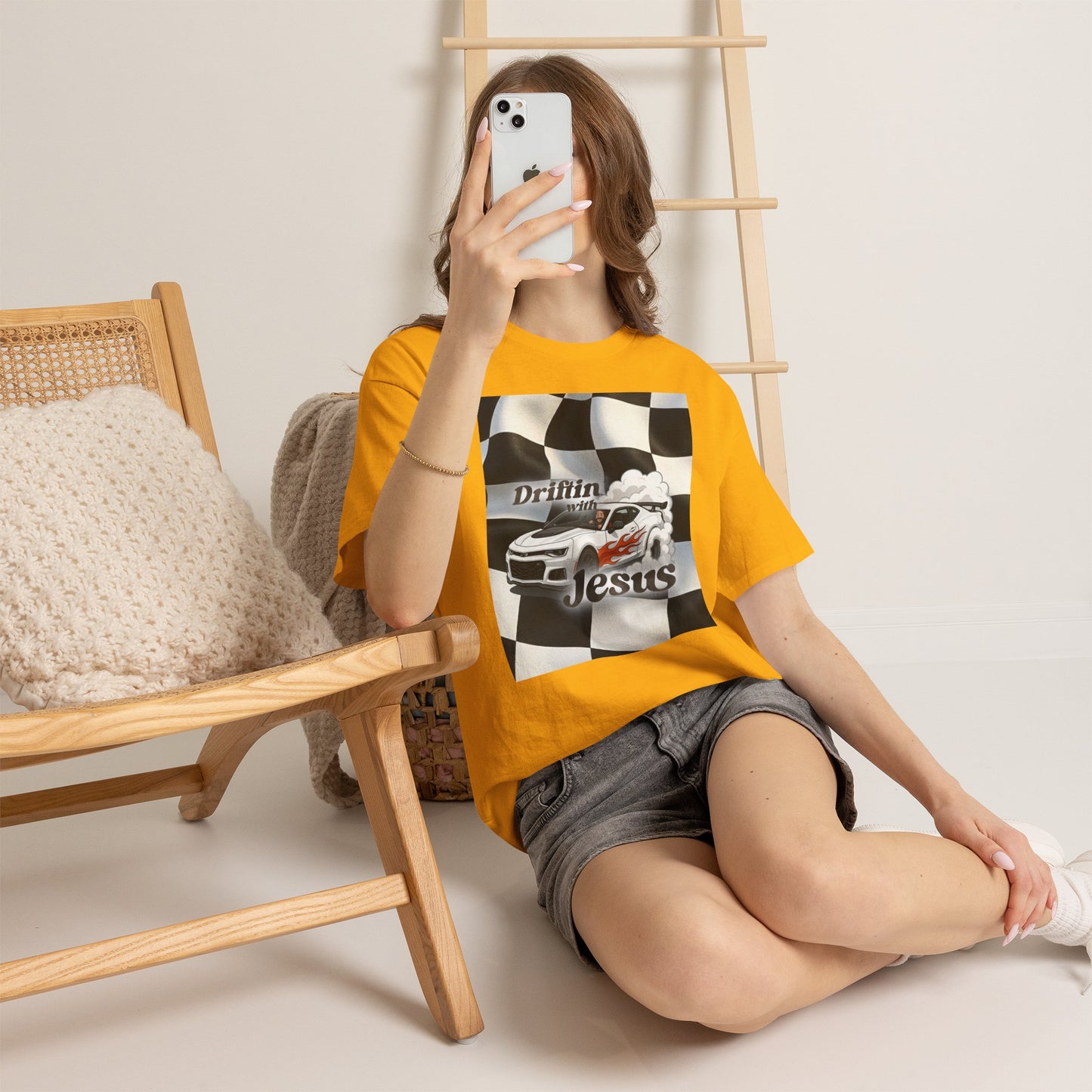 Driftin' with Jesus Tee — Christian Racing Graphic T-Shirt