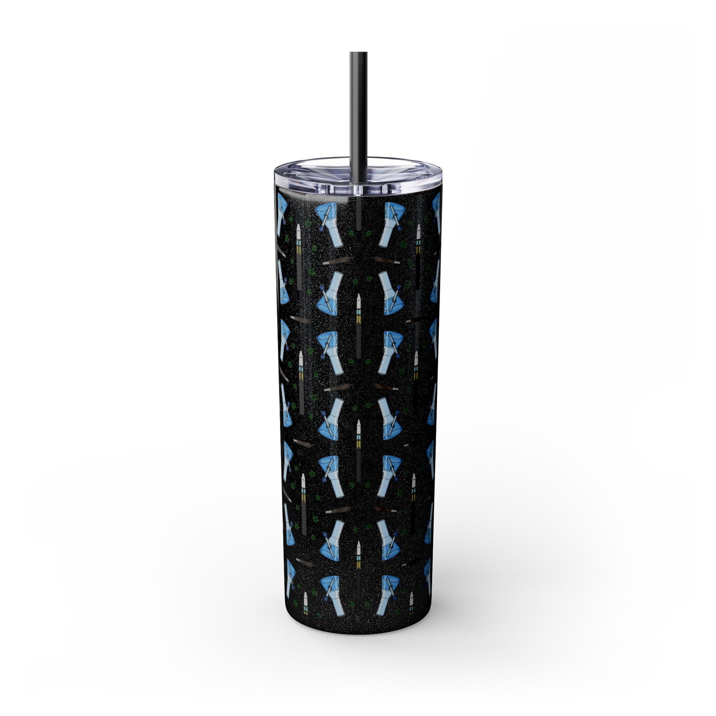 20oz Skinny Tumbler – Bongs & Penjamin Pattern | Travel Straw Cup for Stylists