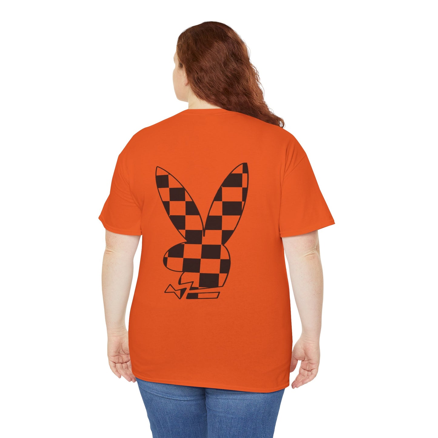 Checkerboard Bunny Tee — Retro Skate-Inspired Graphic T-Shirt