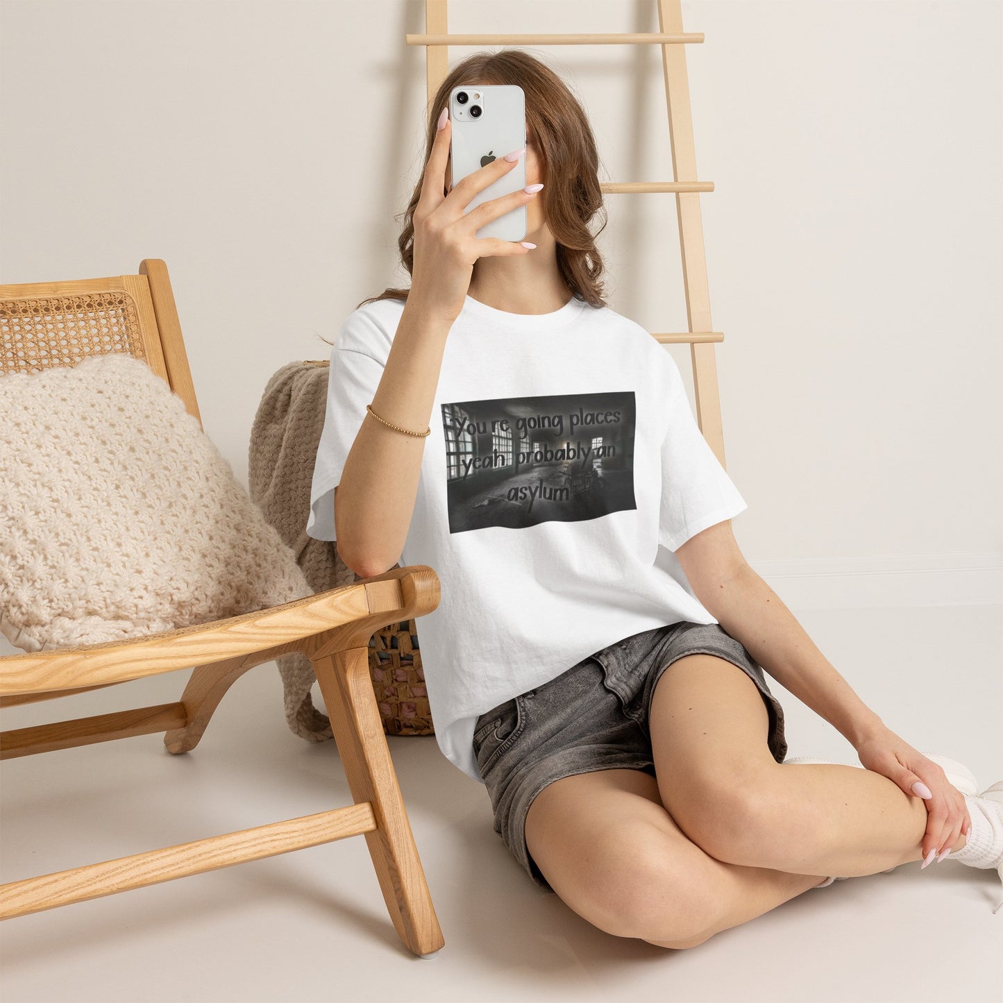Dark Asylum Photo Tee — "You're Going Places, Yeah Probably the Asylum"