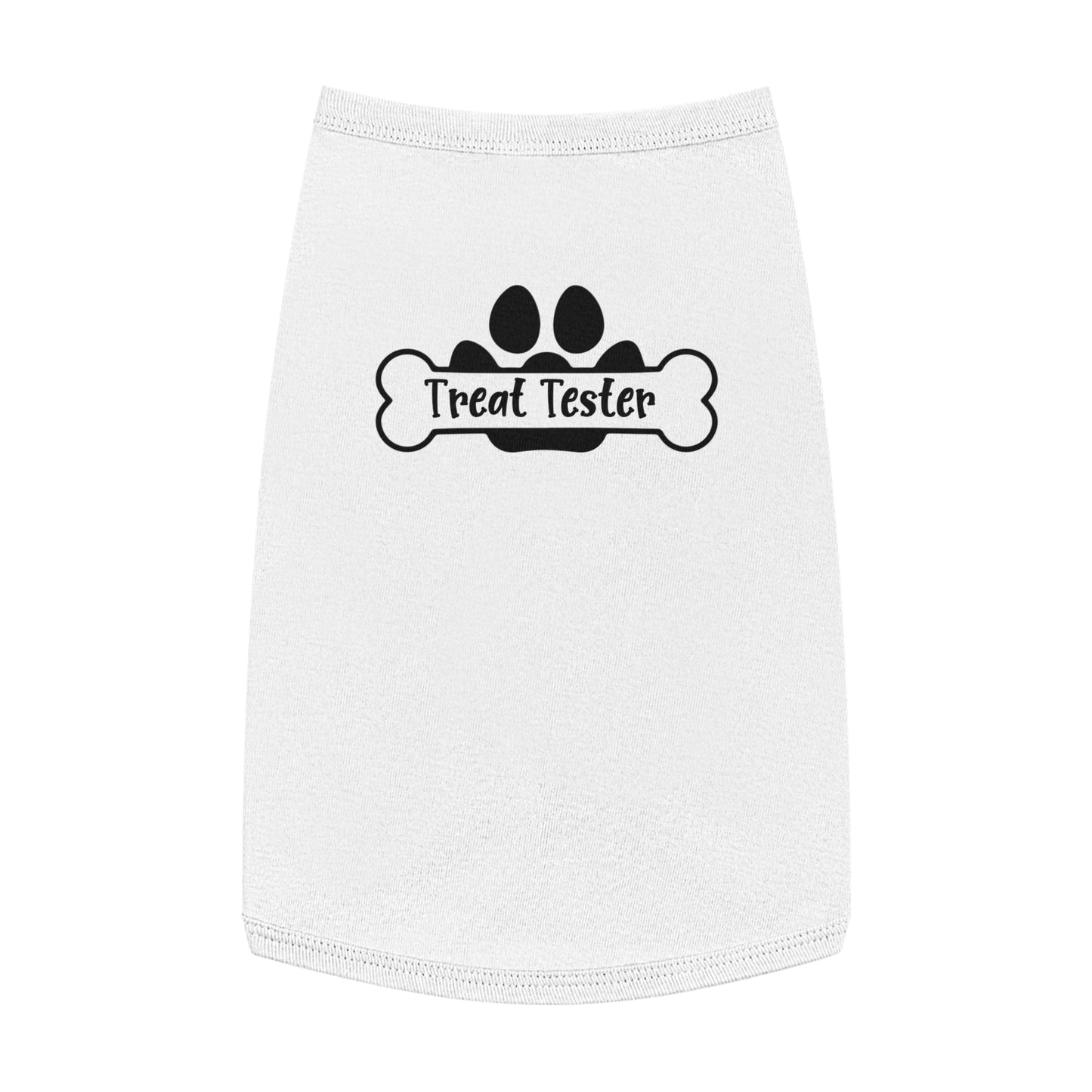 Pet Tank Top - "Treat Tester" Paw Print Bone Dog Shirt