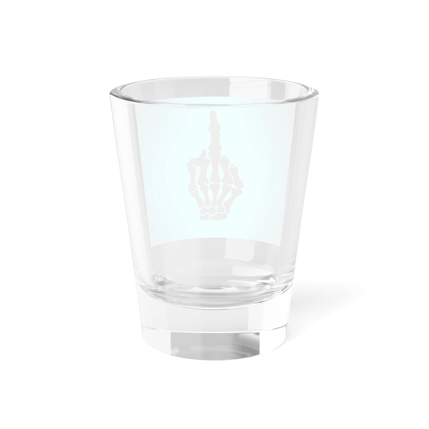 Skeleton Middle Finger Shot Glass — Funny Gothic 1.5oz Party Shooter