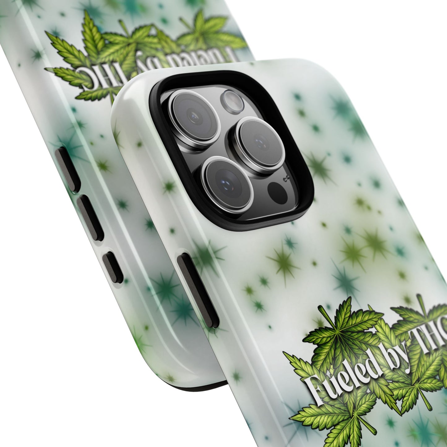 Phone Case — “Fueled by THC” Green Leaf Design