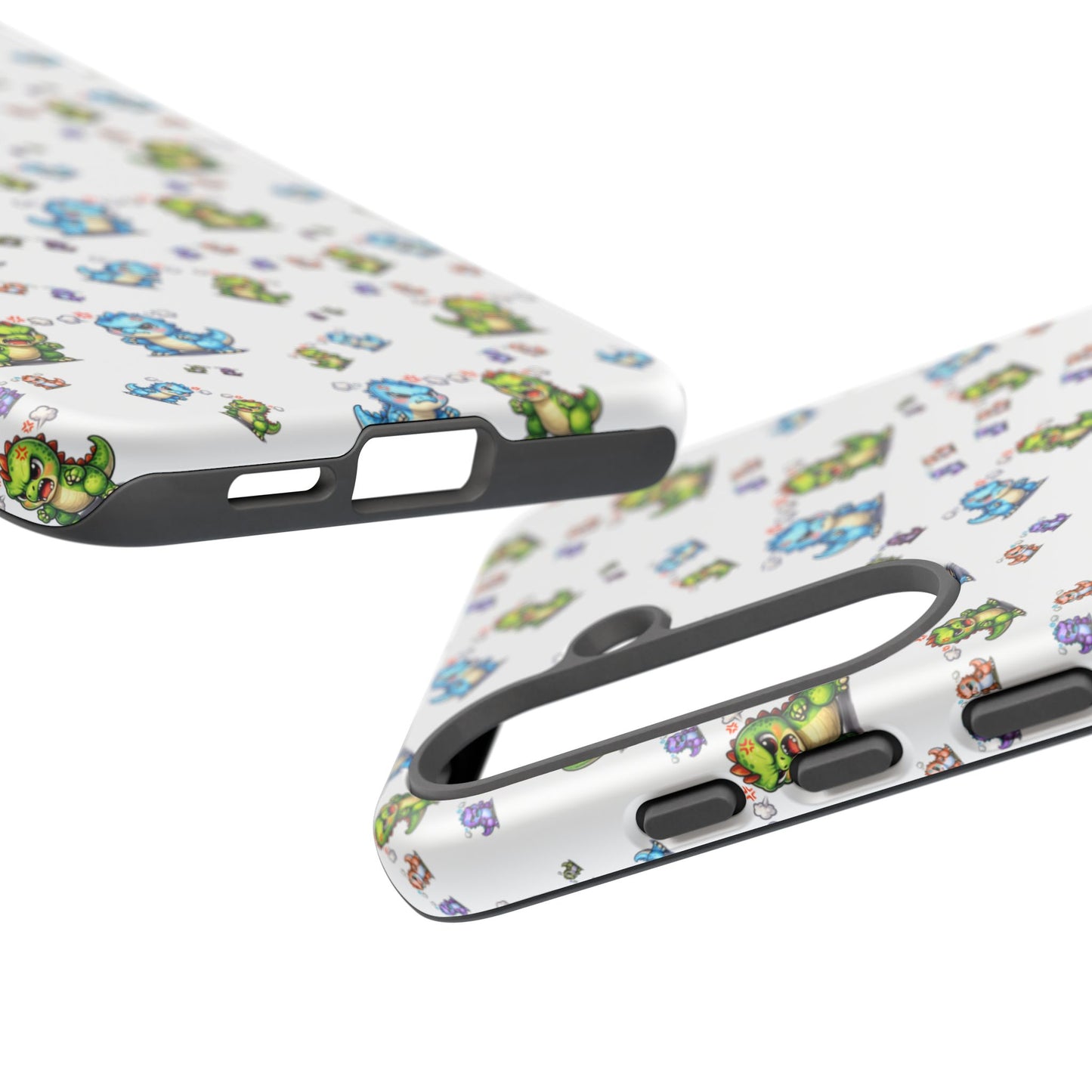 Cute Dino Pattern Phone Case — Playful Cartoon Dinosaur Tough Phone Cover