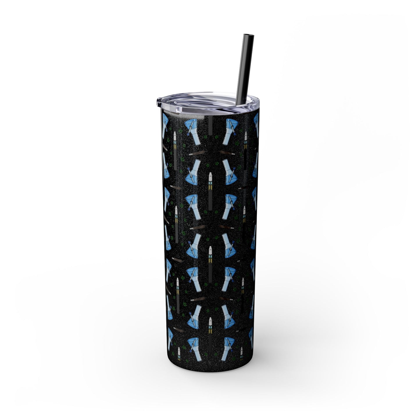 20oz Skinny Tumbler – Bongs & Penjamin Pattern | Travel Straw Cup for Stylists