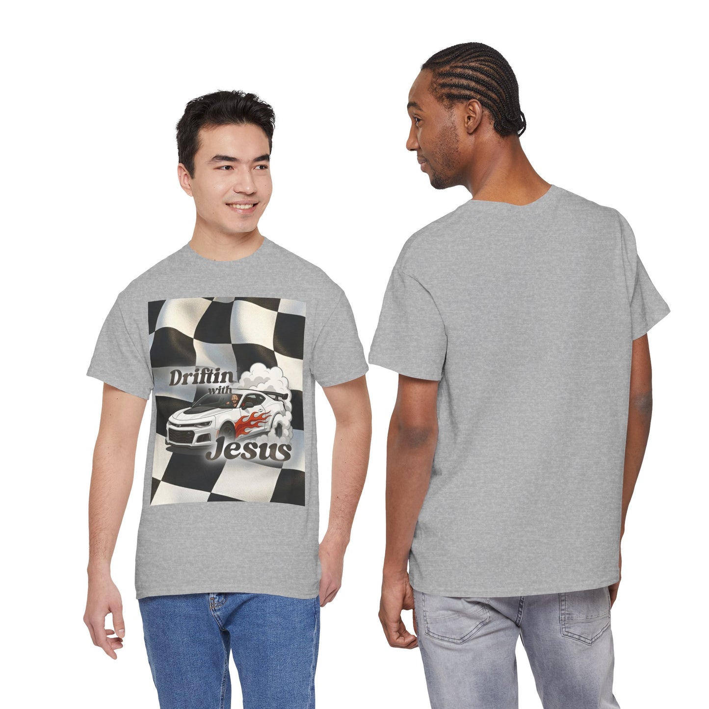 Driftin' with Jesus Tee — Christian Racing Graphic T-Shirt