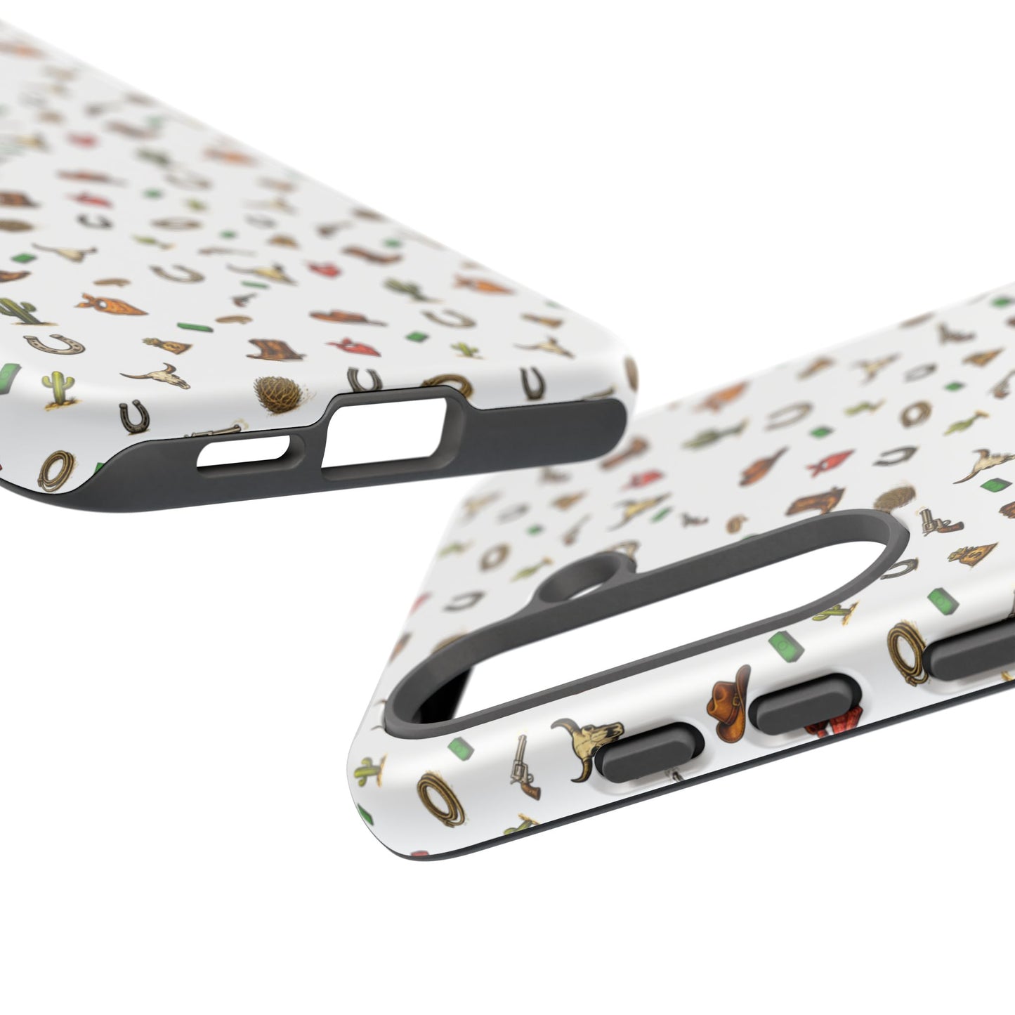 Western Pattern Phone Case — Cowboy Boots, Hats, Horseshoes & Cactus Tough Case