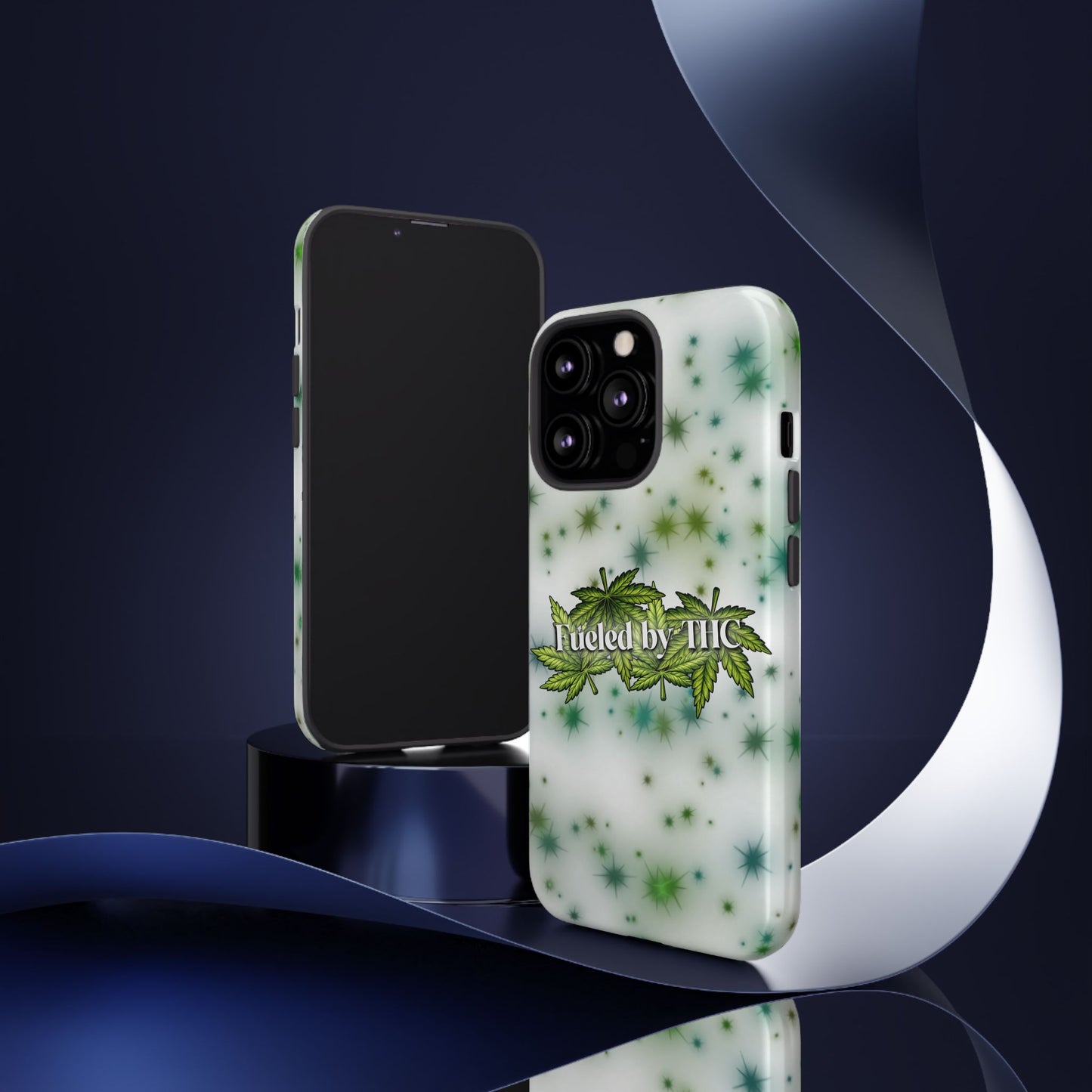 Phone Case — “Fueled by THC” Green Leaf Design