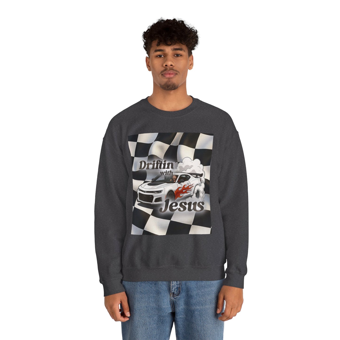 Drifting with Jesus Unisex Heavy Blend™ Crewneck Sweatshirt