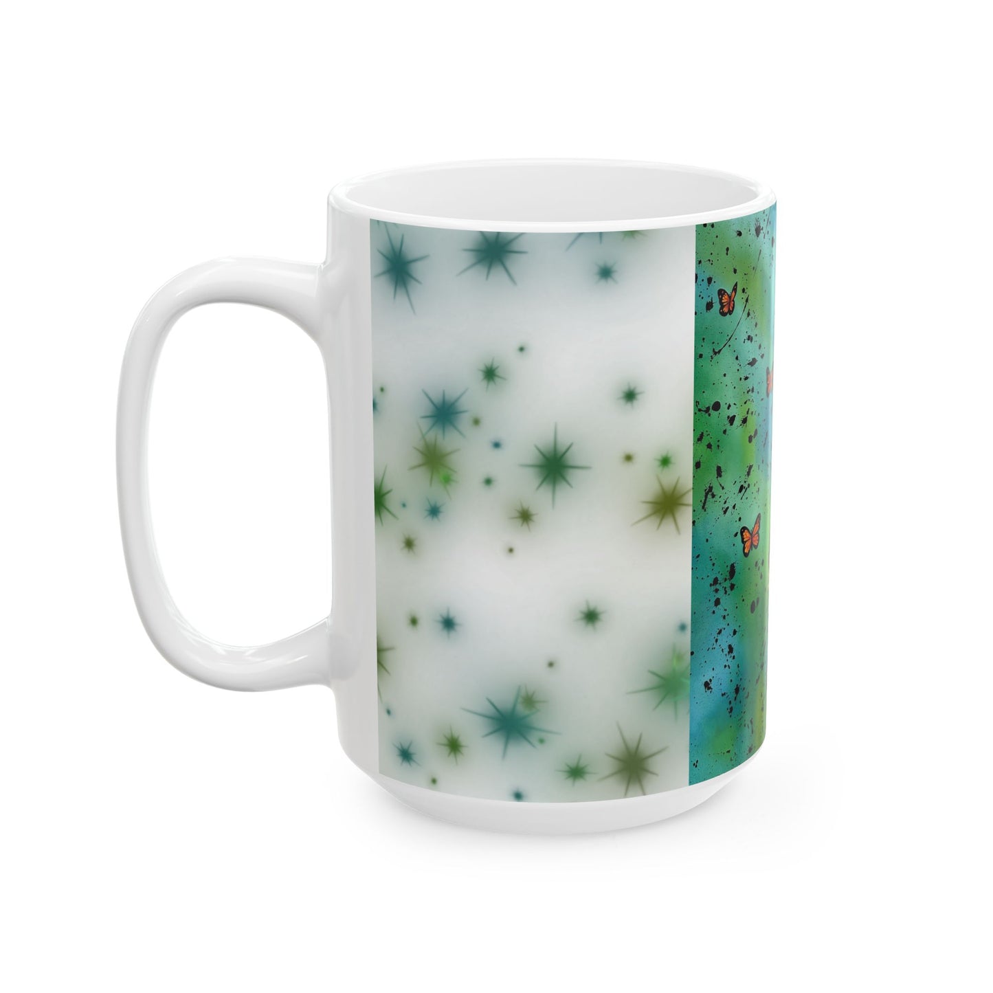 Butterfly Skeleton Ceramic Mug — Butterfly Wings Skeleton Art Coffee Cup (11oz/15oz)