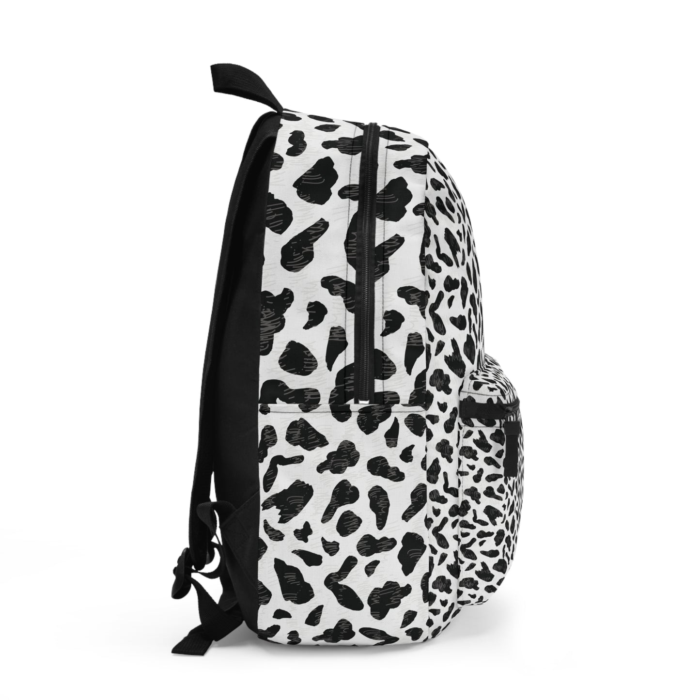 Cow Print Backpack - Black & White Animal Print School Bag