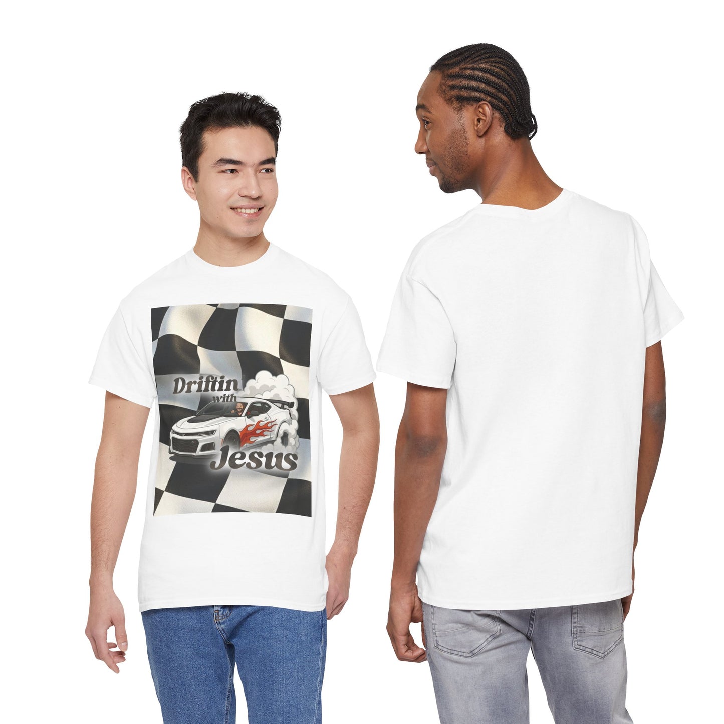 Driftin' with Jesus Tee — Christian Racing Graphic T-Shirt