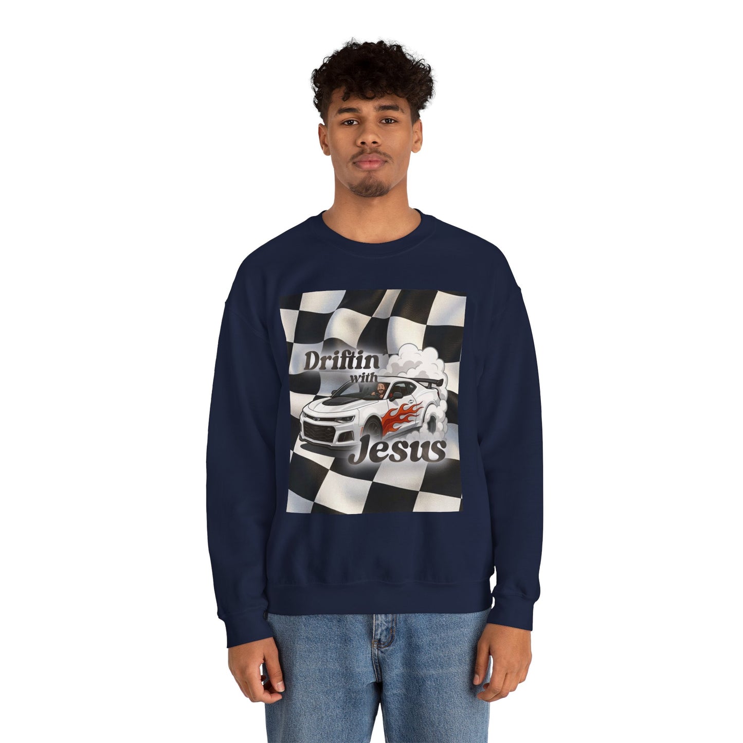 Drifting with Jesus Unisex Heavy Blend™ Crewneck Sweatshirt