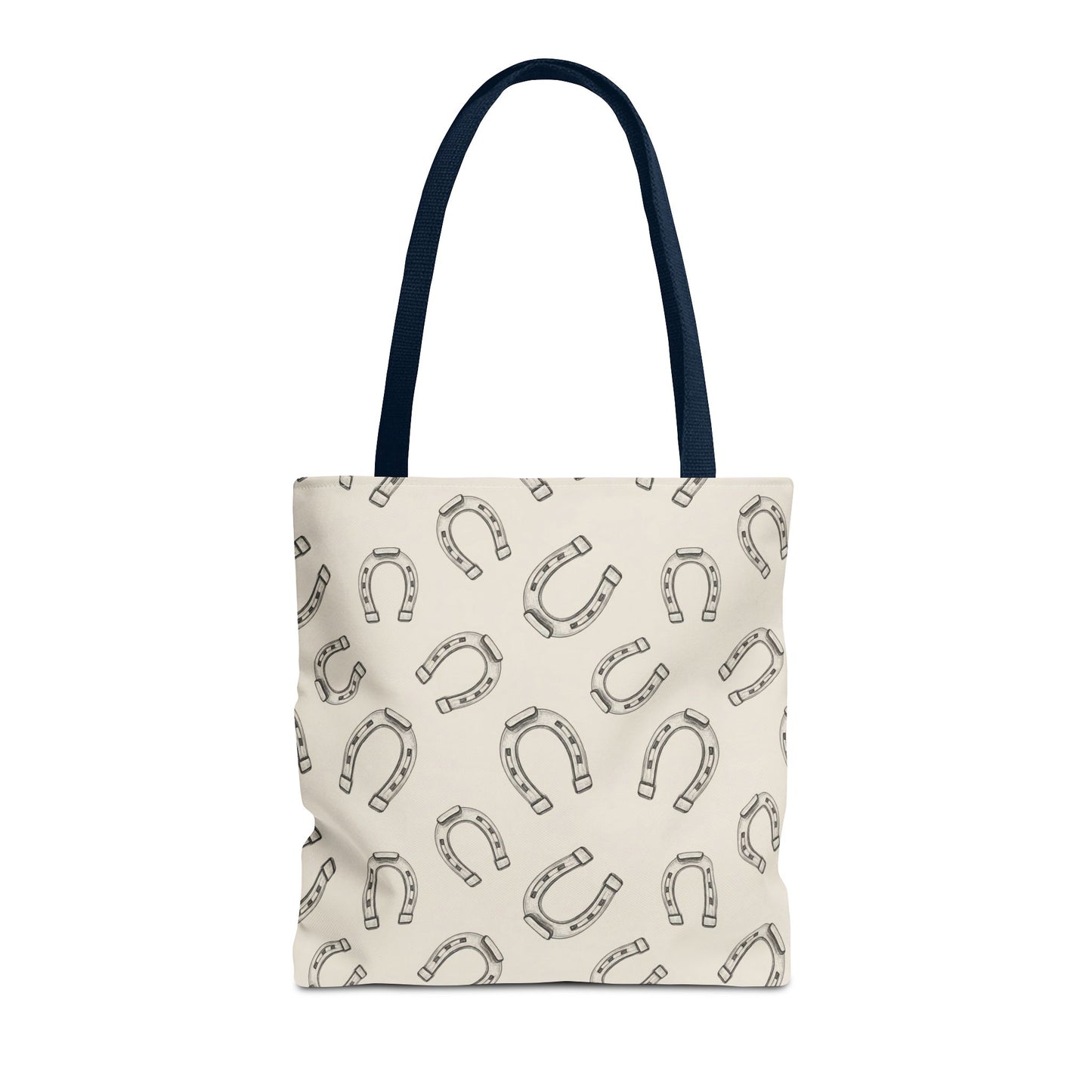 Horseshoe Pattern Tote Bag – Lucky Neutral Printed Canvas Tote