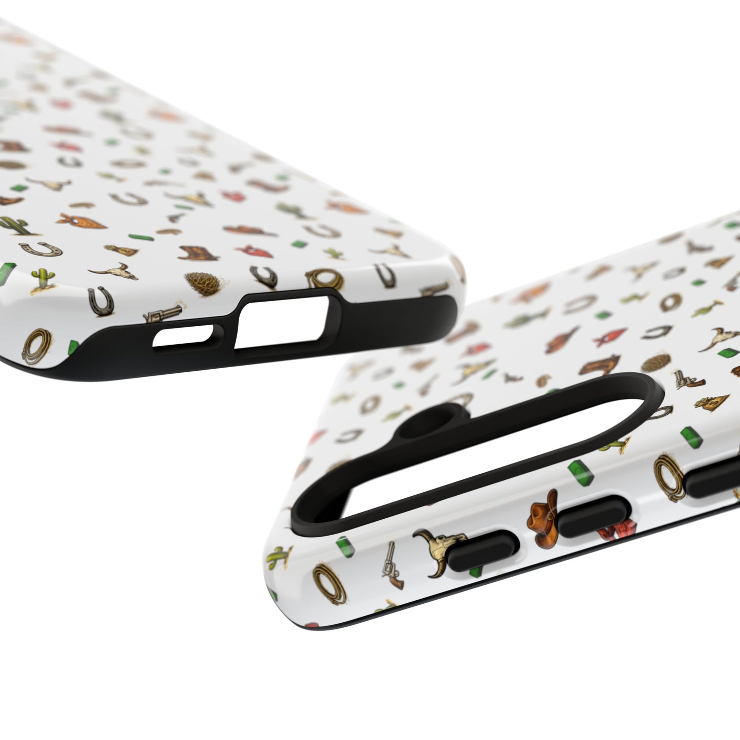 Western Pattern Phone Case — Cowboy Boots, Hats, Horseshoes & Cactus Tough Case