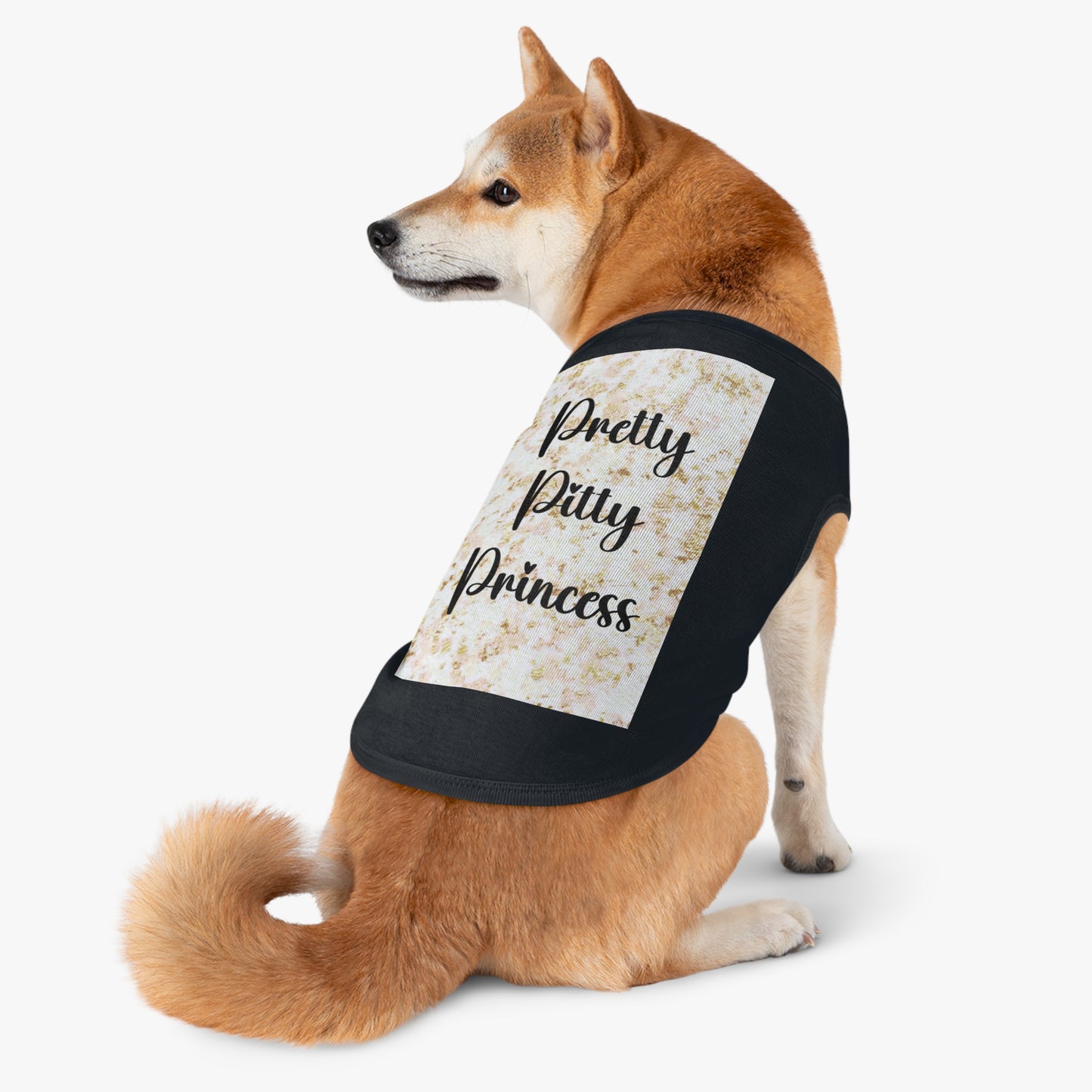 Pet Tank Top — "Pretty Pitty Princess" Cute Sparkle Dog Tank for Small Pits & Pitbull Lovers