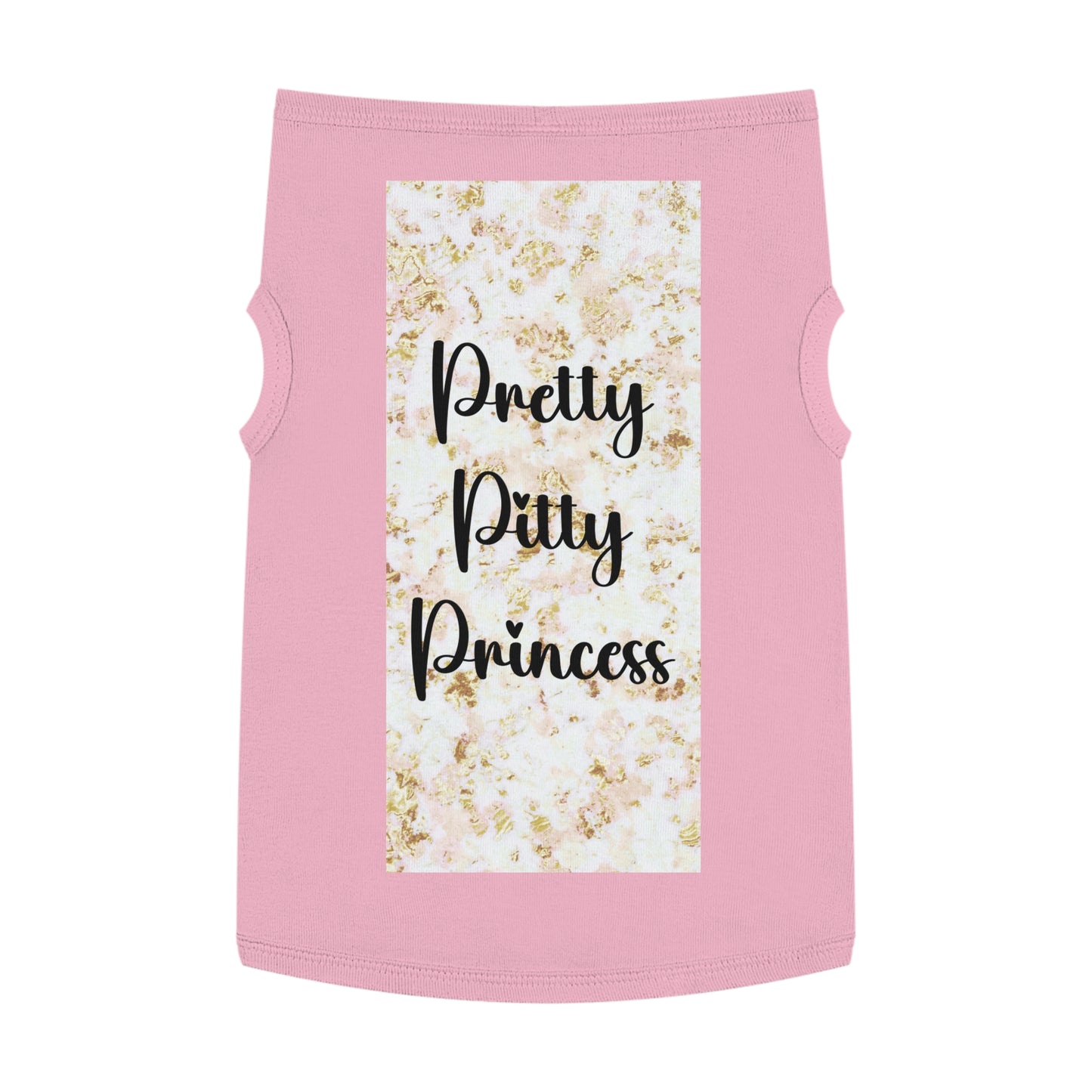 Pet Tank Top — "Pretty Pitty Princess" Cute Sparkle Dog Tank for Small Pits & Pitbull Lovers
