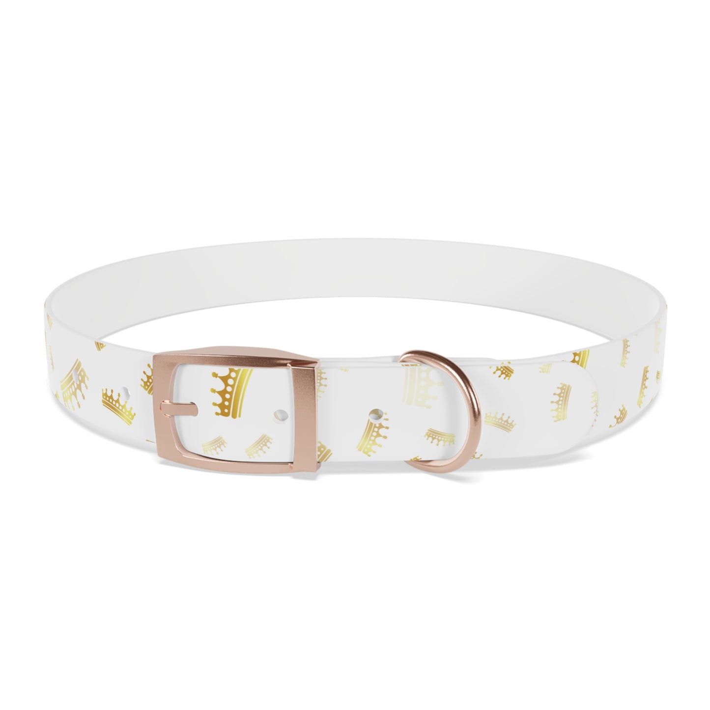 Gold Crown Pattern Dog Collar — Royal Pet Collar for Small & Large Dogs