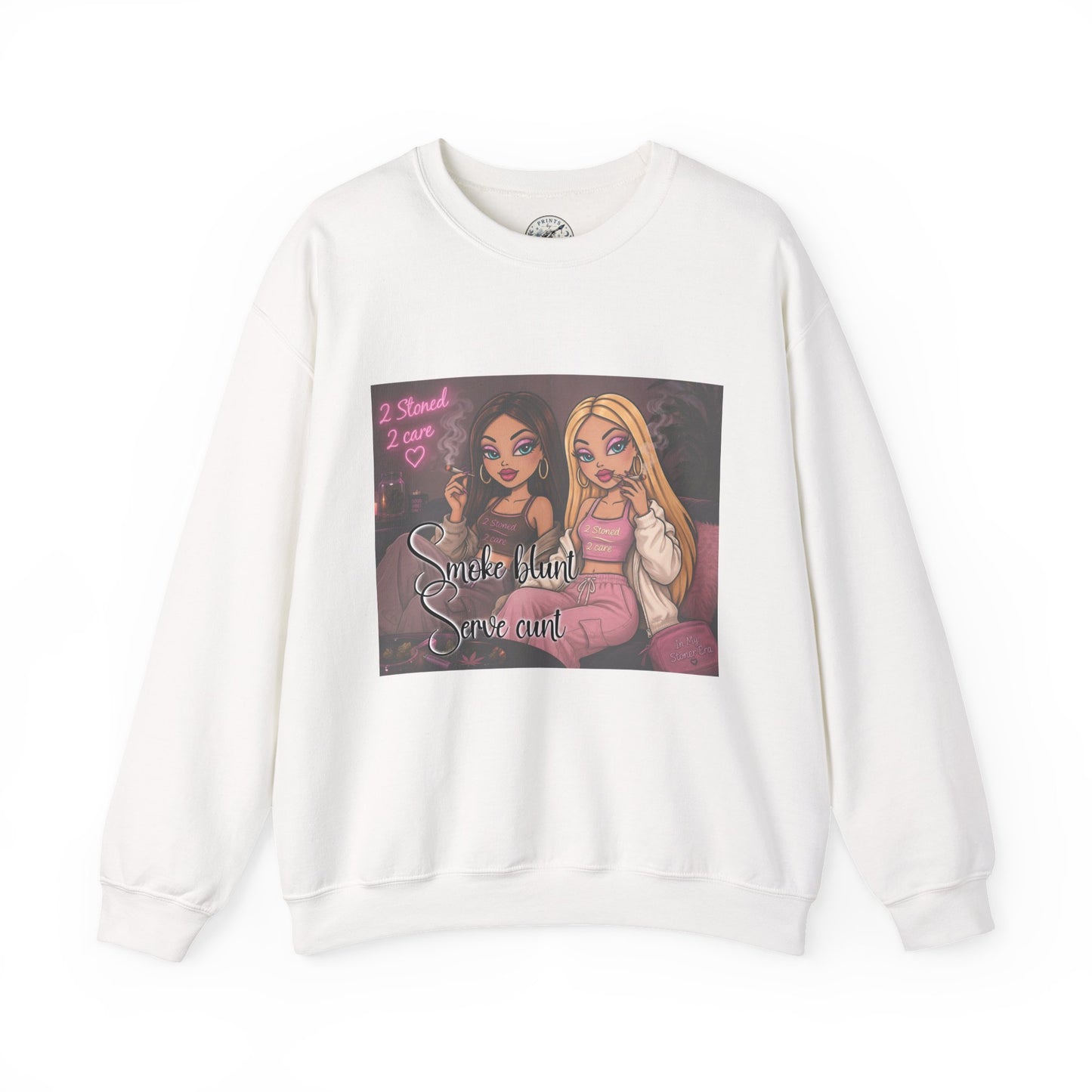 Smoke blunt serve cunt Unisex Heavy Blend™ Crewneck Sweatshirt