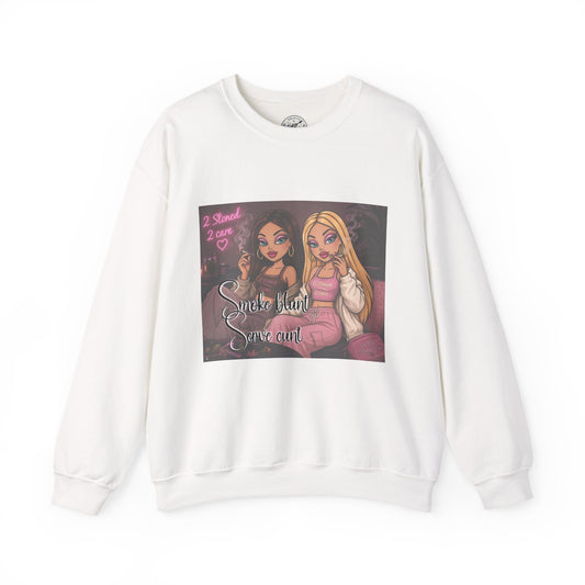 Smoke blunt serve cunt Unisex Heavy Blend™ Crewneck Sweatshirt