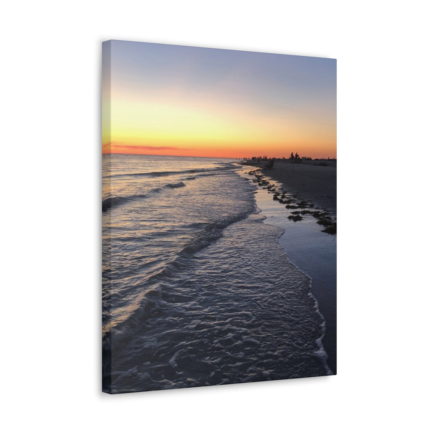 Sunset Beach Canvas Print — Coastal Wall Art for Living Room & Bedroom