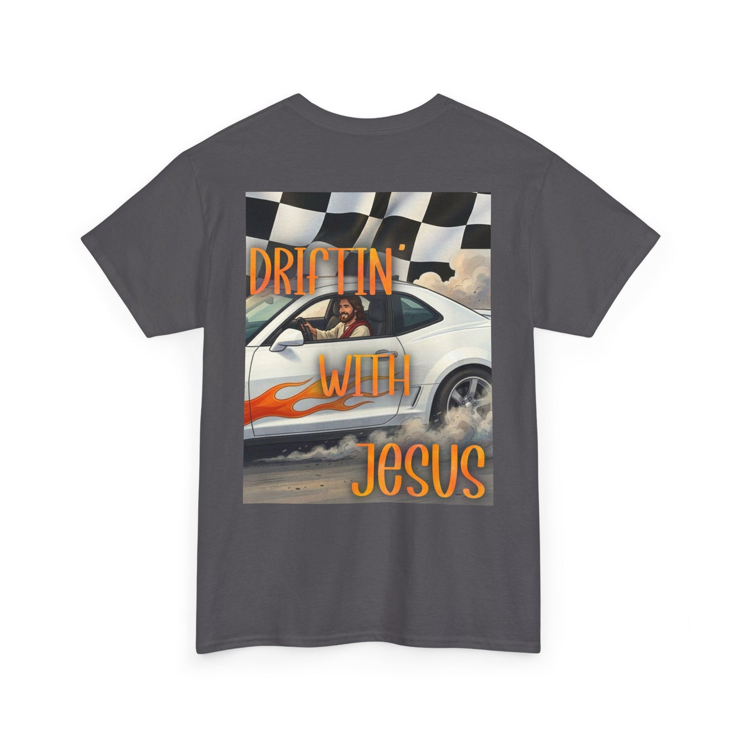 Driftin' With Jesus T-Shirt — Vintage Car Faith Graphic Tee