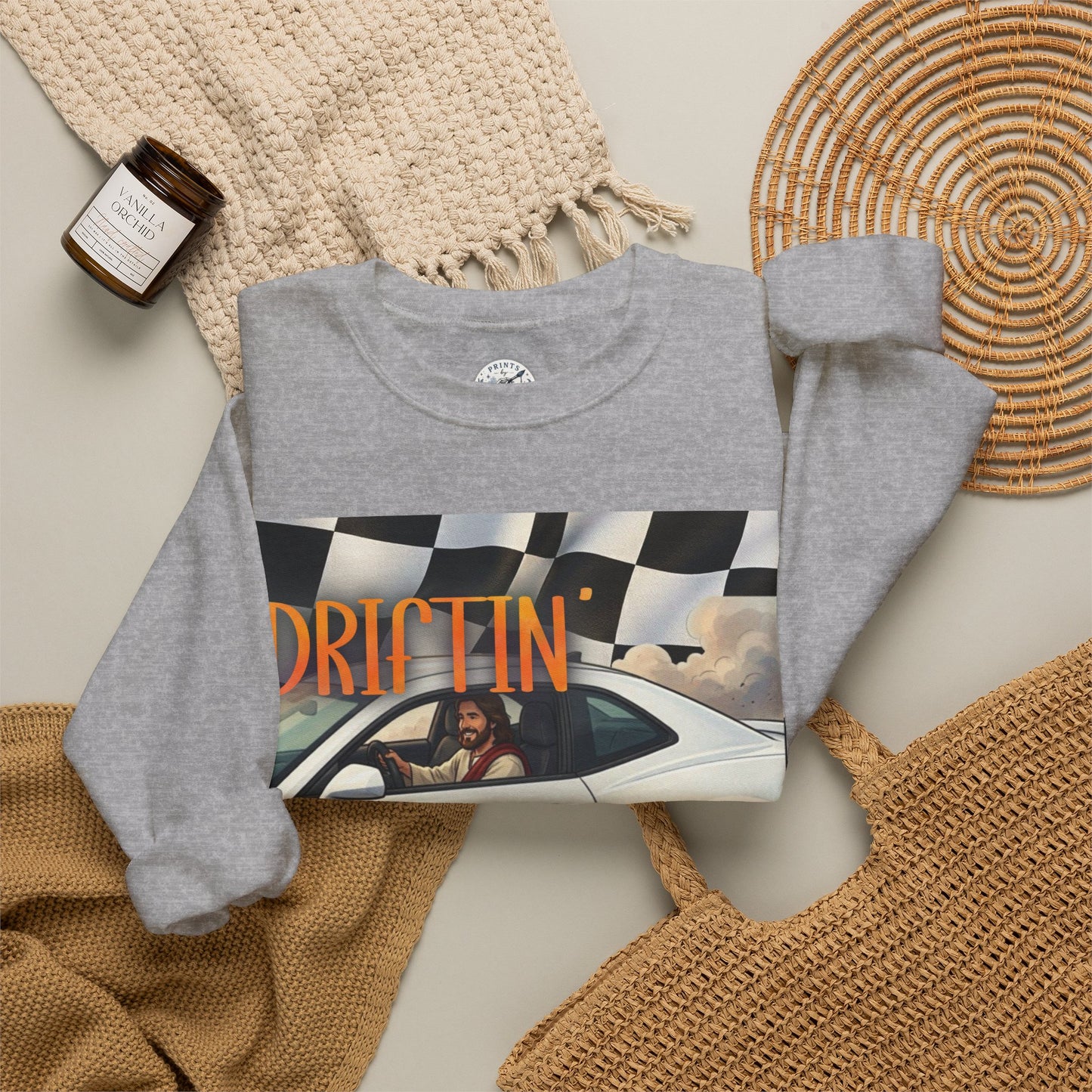 Drifting with Jesus Unisex Heavy Blend™ Crewneck Sweatshirt