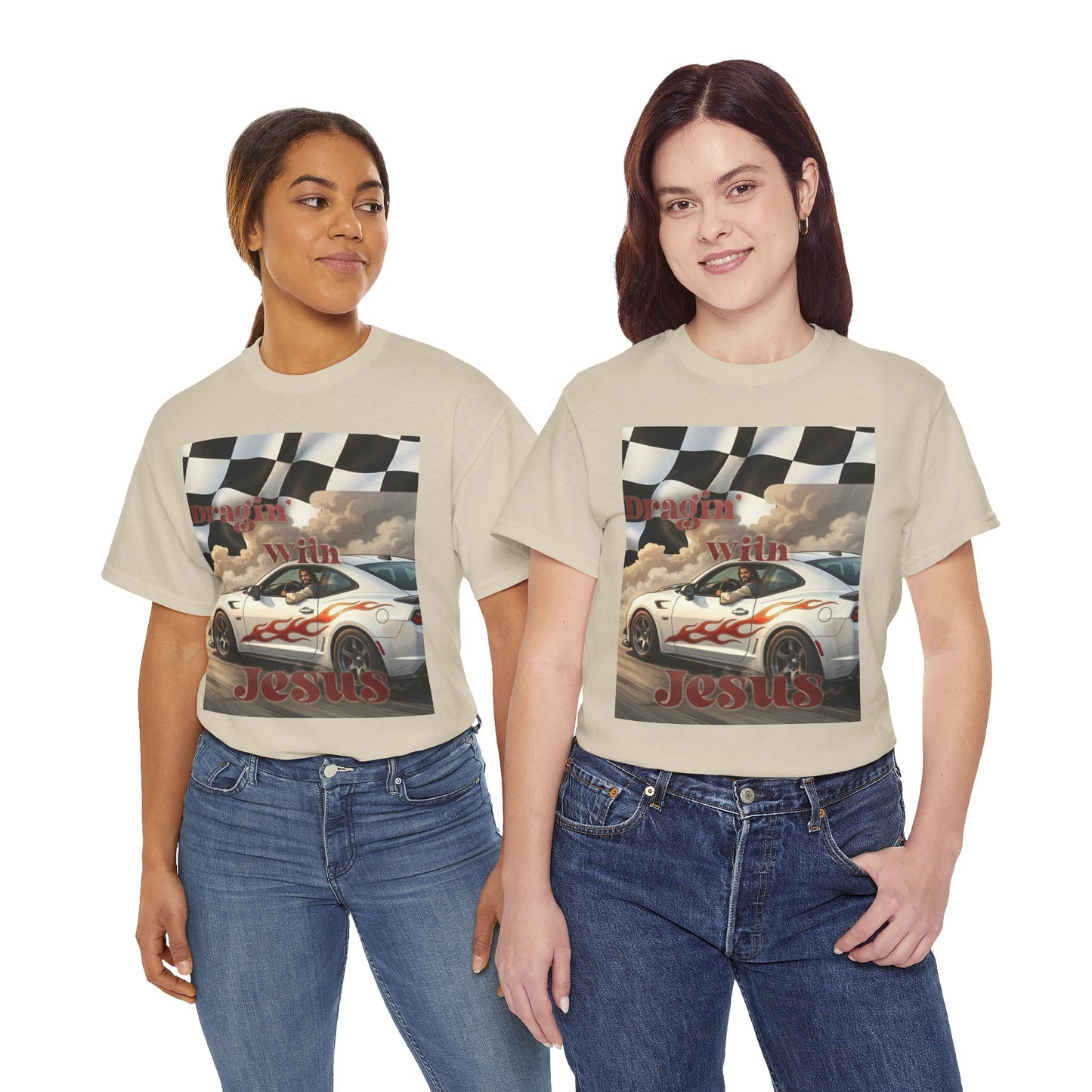 Racing With Jesus T-Shirt — Faith & Speed Graphic Tee