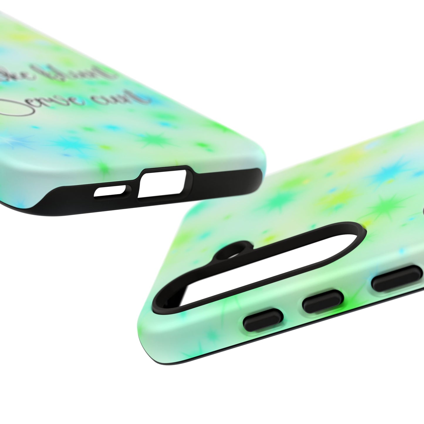 Phone Case — "Smoke blunt Serve cunt" Green Starburst Protective Case