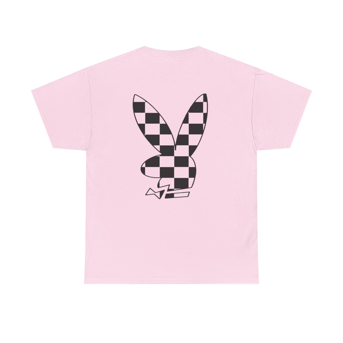 Checkerboard Bunny Tee — Retro Skate-Inspired Graphic T-Shirt