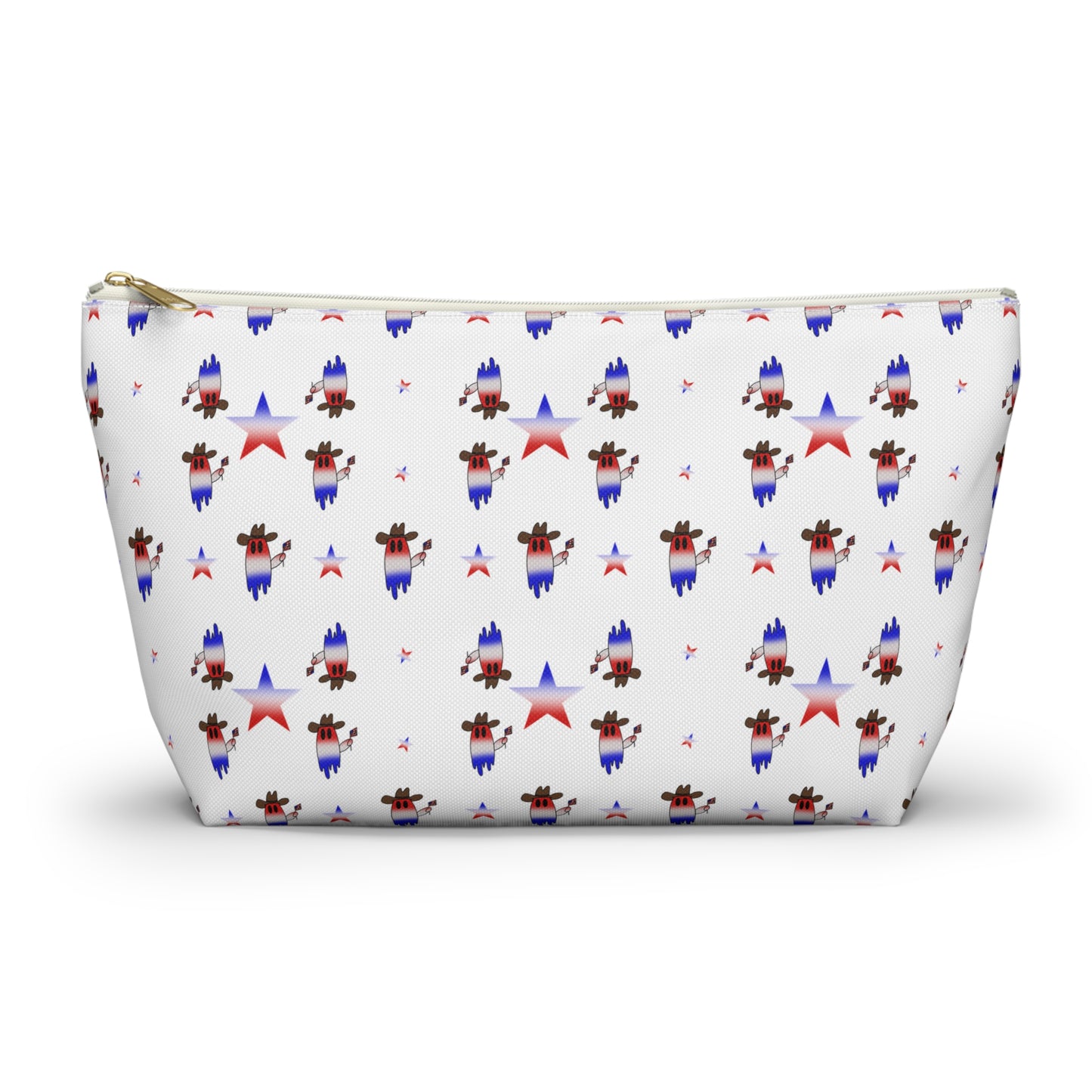 Patriotic Ghost Accessory Pouch — T‑Bottom Makeup & Travel Bag