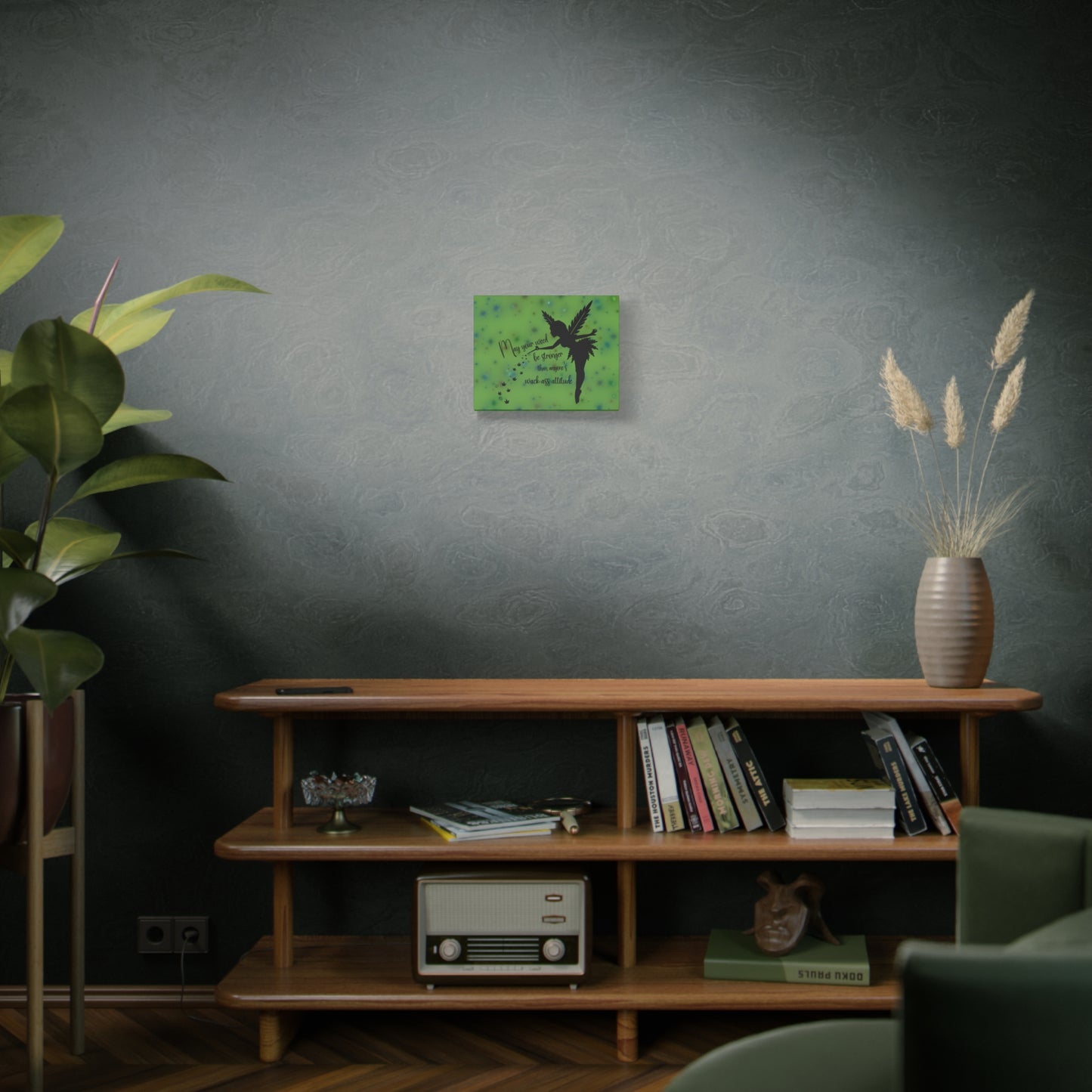 Canvas Wall Art — "May your weed be stronger than anyone's wack-ass attitude" Fairy Silhouette