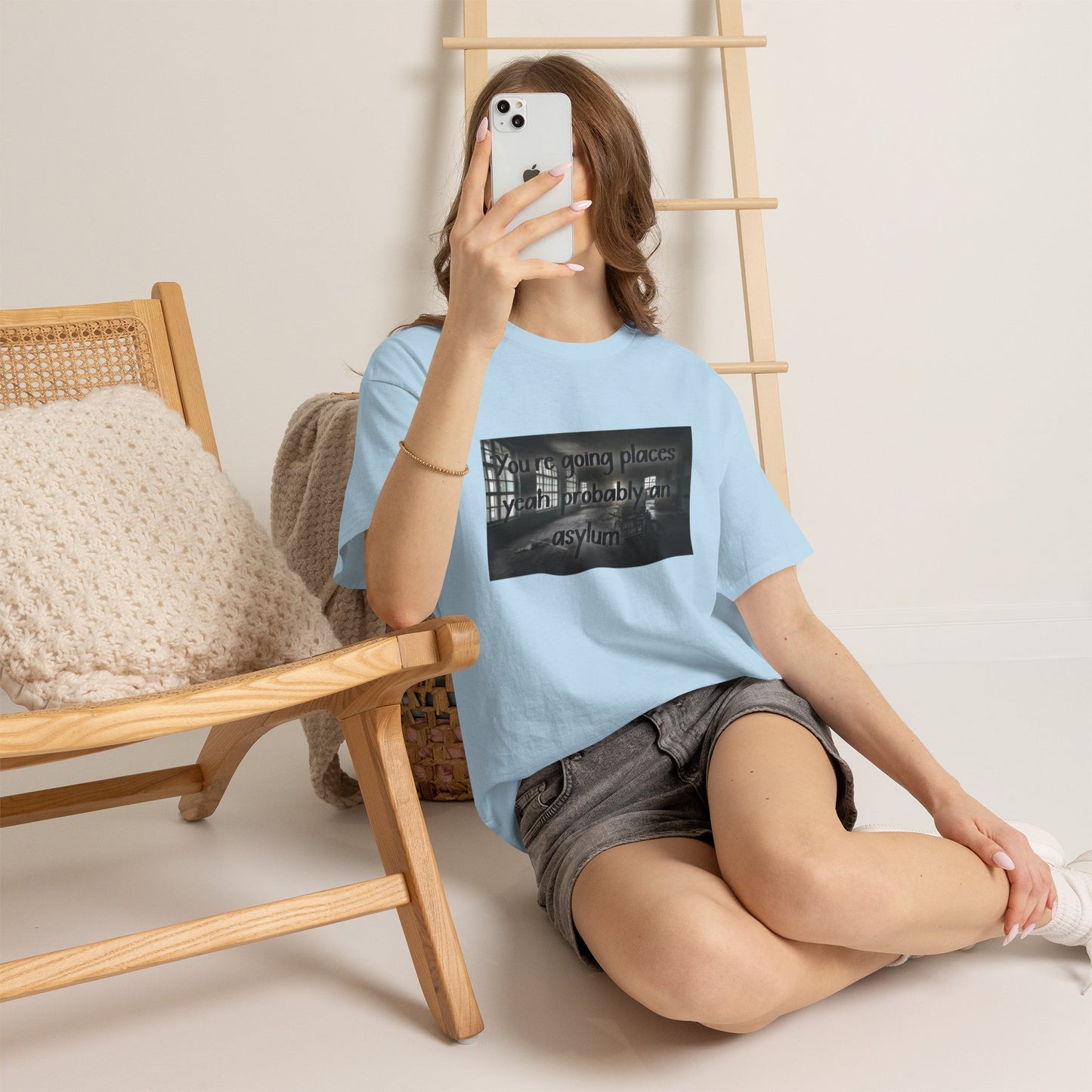 Dark Asylum Photo Tee — "You're Going Places, Yeah Probably the Asylum"