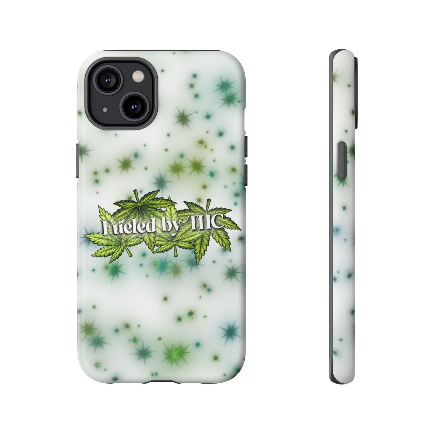 Phone Case — “Fueled by THC” Green Leaf Design