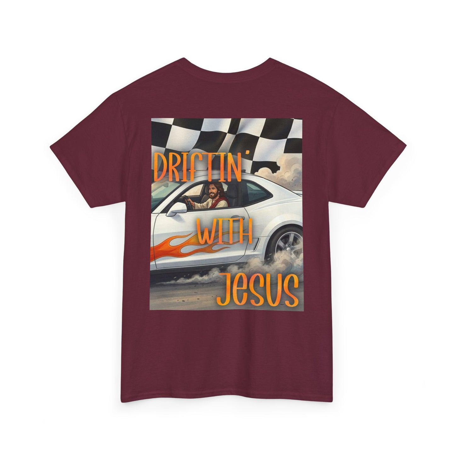 Driftin' With Jesus T-Shirt — Vintage Car Faith Graphic Tee