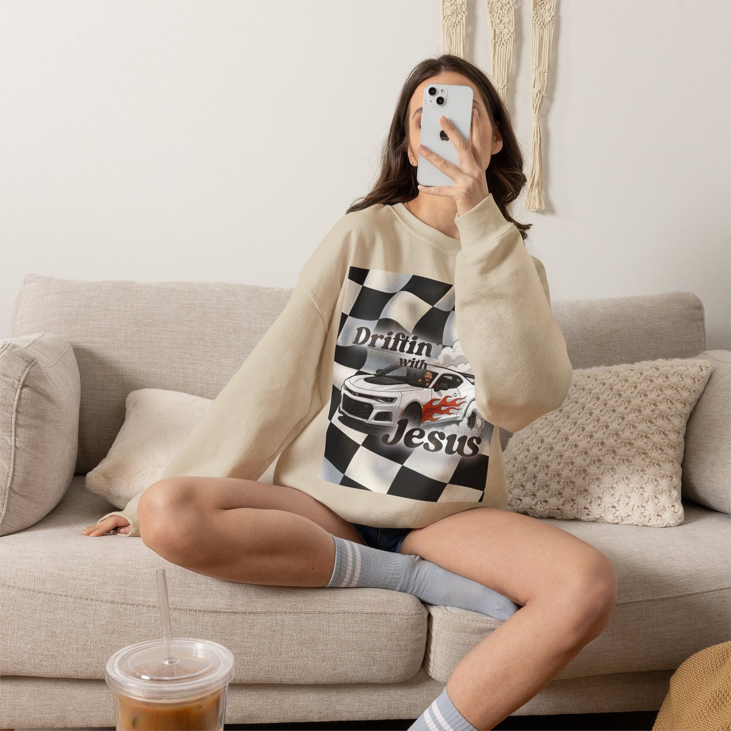 Drifting with Jesus Unisex Heavy Blend™ Crewneck Sweatshirt