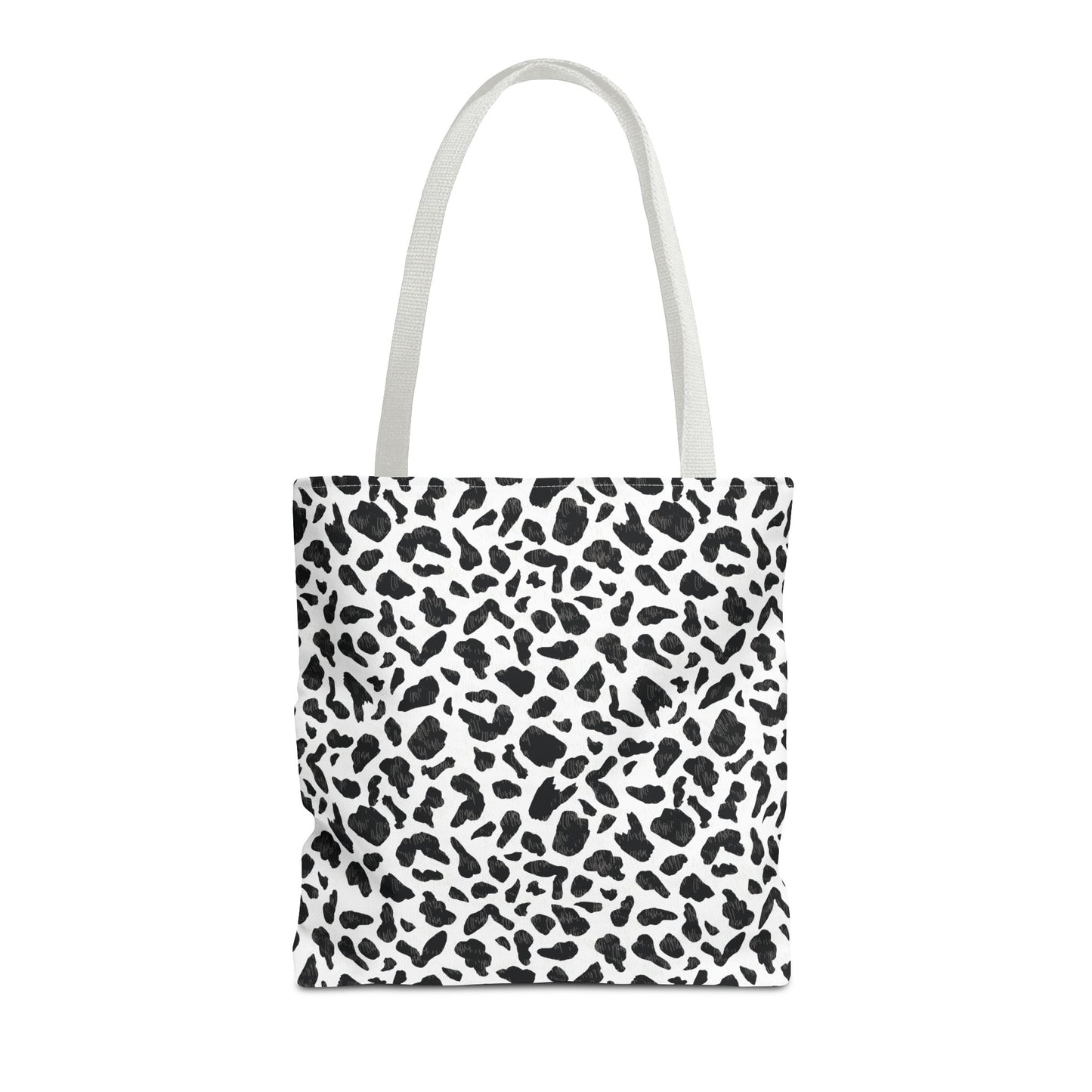 Cow Print Tote Bag – Black & White AOP Canvas Tote