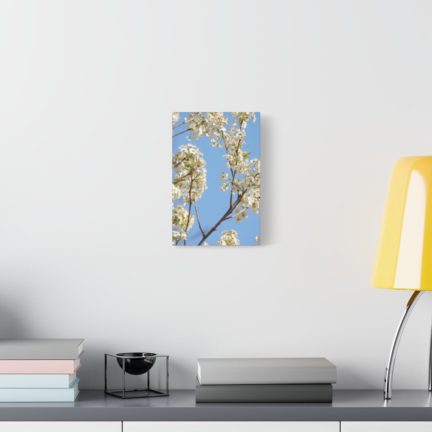 Blossom Branch Canvas Print — Spring White Flower Wall Art