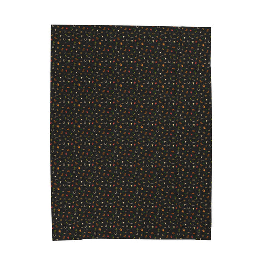 Western Velveteen Plush Blanket — western Pattern Cozy Throw