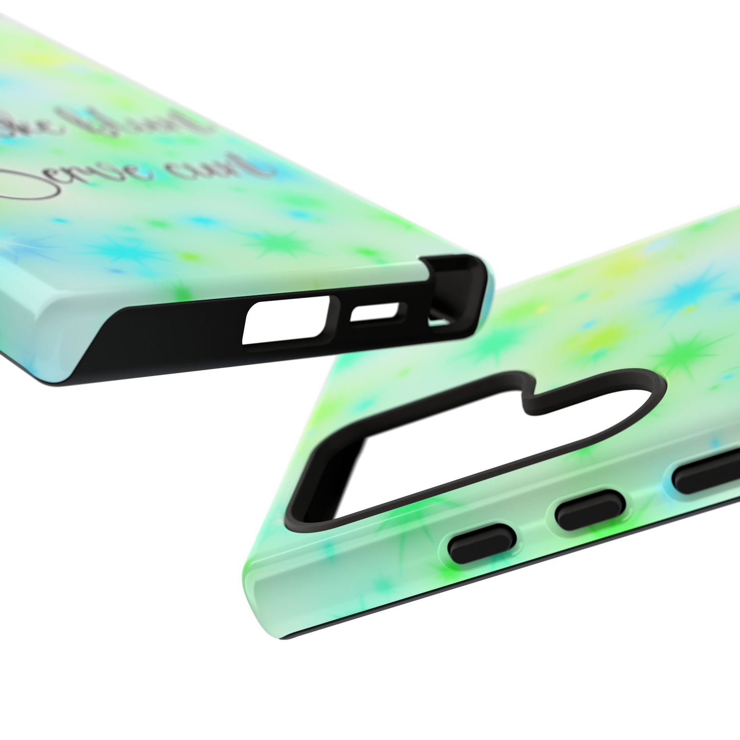 Phone Case — "Smoke blunt Serve cunt" Green Starburst Protective Case