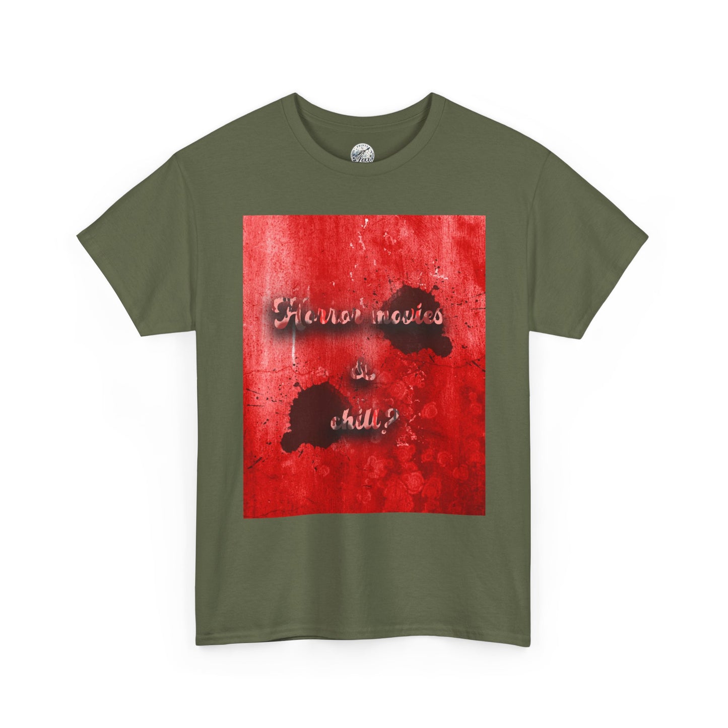 Graphic Tee – 'Horror movies & chill’ Ink Splash Design