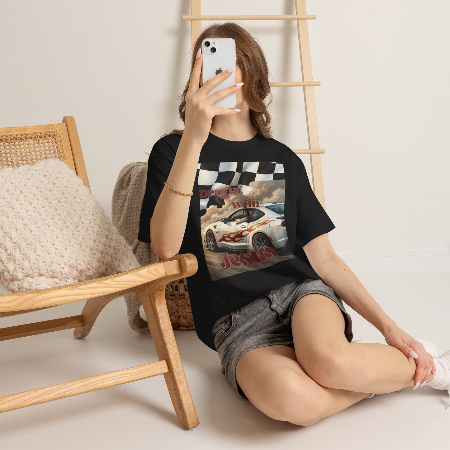 Racing With Jesus T-Shirt — Faith & Speed Graphic Tee