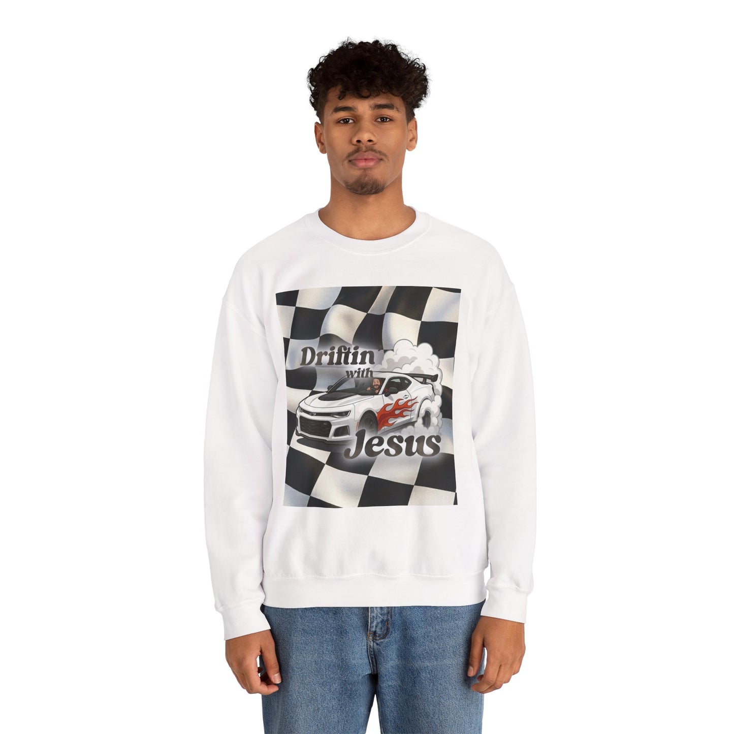 Drifting with Jesus Unisex Heavy Blend™ Crewneck Sweatshirt