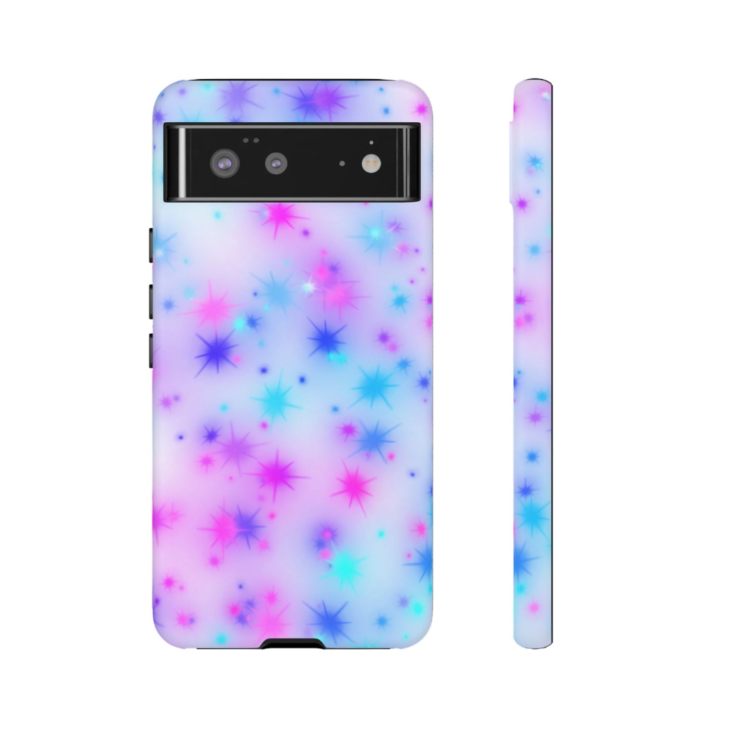 Galaxy Sparkle Tough Phone Case - Pastel Starburst Protective Cover