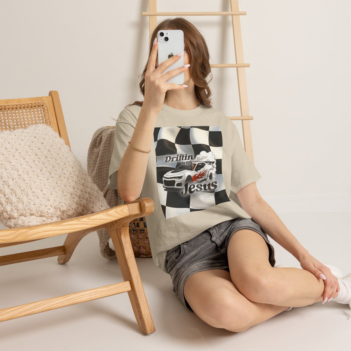 Driftin' with Jesus Tee — Christian Racing Graphic T-Shirt